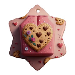 Cookies Valentine Heart Holiday Gift Love Ornament (snowflake) by Ndabl3x