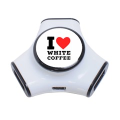 I Love White Coffee 3-port Usb Hub by ilovewhateva
