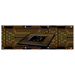 Processor Cpu Board Circuit Banner And Sign 9  X 3  by Wav3s