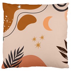 Abstract Art Boho Star Moon Large Cushion Case (two Sided)  by Giving