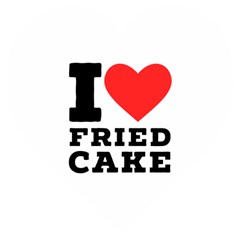 I Love Fried Cake  Wooden Puzzle Heart by ilovewhateva