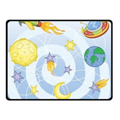 Science Fiction Outer Space Two Sides Fleece Blanket (small) by Ndabl3x