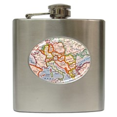 Map Europe Globe Countries States Hip Flask (6 Oz) by Ndabl3x