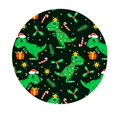 Christmas-funny-pattern Dinosaurs Mini Round Pill Box by Vaneshart