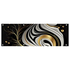Pattern Gold Marble Banner And Sign 9  X 3  by Vaneshop