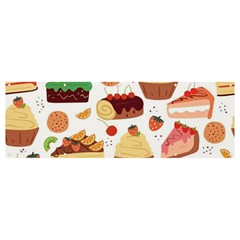Seamless Pattern Hand Drawing Cartoon Dessert And Cake Banner And Sign 12  X 4  by Wav3s