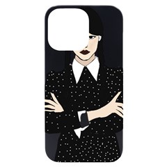 Wednesday Addams Iphone 14 Pro Max Black Uv Print Case by Fundigitalart234