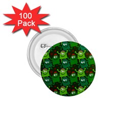 Green Monster Cartoon Seamless Tile Abstract 1 75  Buttons (100 Pack)  by Bangk1t
