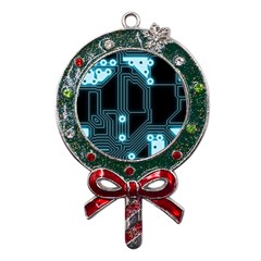 A Completely Seamless Background Design Circuitry Metal X mas Lollipop With Crystal Ornament by Amaryn4rt