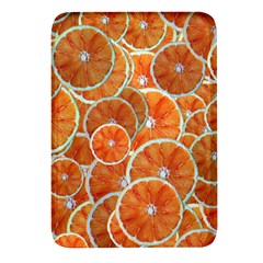 Oranges Background Texture Pattern Rectangular Glass Fridge Magnet (4 Pack) by Simbadda