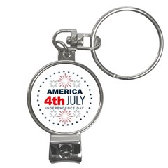 Independence Day Usa Nail Clippers Key Chain by Ravend