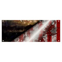 Independence Day Background Abstract Grunge American Flag Banner And Sign 8  X 3  by Ravend