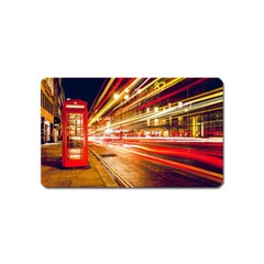 Telephone Box London Night Magnet (name Card) by Uceng