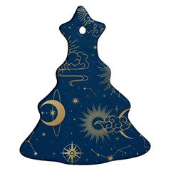 Seamless-galaxy-pattern Christmas Tree Ornament (two Sides) by uniart180623