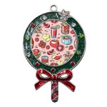 Tomato-seamless-pattern-juicy-tomatoes-food-sauce-ketchup-soup-paste-with-fresh-red-vegetables Metal X Mas Lollipop with Crystal Ornament Front