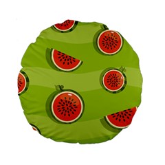 Seamless-background-with-watermelon-slices Standard 15  Premium Round Cushions by uniart180623
