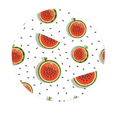 Seamless-background-pattern-with-watermelon-slices Mini Round Pill Box (pack Of 5) by uniart180623