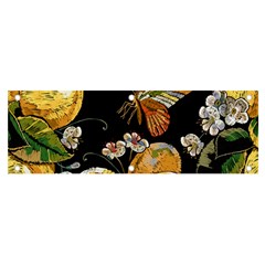 Embroidery-blossoming-lemons-butterfly-seamless-pattern Banner And Sign 6  X 2  by uniart180623