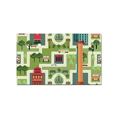 City-seamless-pattern Sticker Rectangular (100 Pack) by uniart180623