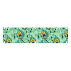 Lovely-peacock-feather-pattern-with-flat-design Banner And Sign 4  X 1  by uniart180623