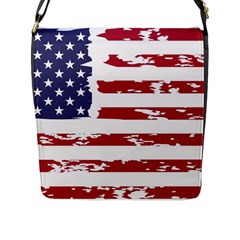 Flag Usa Unite Stated America Flap Closure Messenger Bag (l) by uniart180623