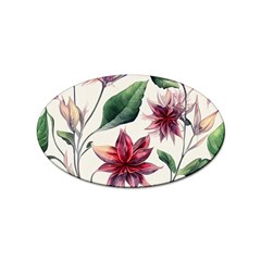 Floral Pattern Sticker (oval) by designsbymallika