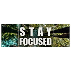 Stay Focused Focus Success Inspiration Motivational Banner And Sign 9  X 3  by Bangk1t
