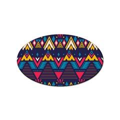 Pattern Colorful Aztec Sticker (oval) by Ravend