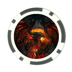 Dragon Art Fire Digital Fantasy Poker Chip Card Guard (10 Pack) by Celenk