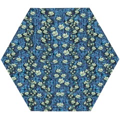 Lotus Bloom In The Calm Sea Of Beautiful Waterlilies Wooden Puzzle Hexagon by pepitasart