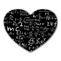 E=mc2 Text Science Albert Einstein Formula Mathematics Physics Heart Mousepad by uniart180623
