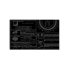 Black Background With Text Overlay Mathematics Trigonometry Sticker (rectangular) by uniart180623
