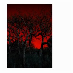 Dark Forest Jungle Plant Black Red Tree Large Garden Flag (two Sides) by uniart180623
