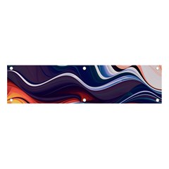 Wave Of Abstract Colors Banner And Sign 4  X 1  by uniart180623