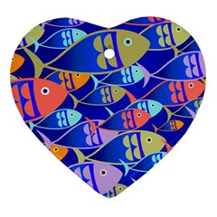 Sea Fish Illustrations Ornament (heart) by Mariart