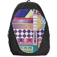 Abstract Shapes Colors Gradient Backpack Bag by Simbadda