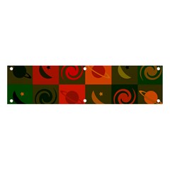 Space Pattern Multicolour Banner And Sign 4  X 1  by Simbadda