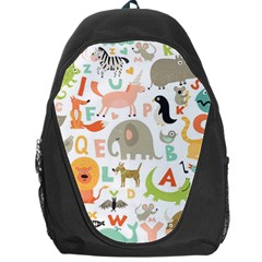 Children Alphabet Seamless Pattern Backpack Bag by Simbadda