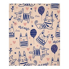 Cute Cats Doodle Seamless Pattern With Funny Characters Shower Curtain 60  X 72  (medium)  by Simbadda