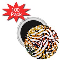 Abstract Geometric Seamless Pattern With Animal Print 1 75  Magnets (100 Pack)  by Simbadda