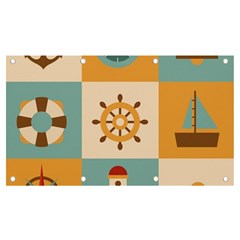 Nautical Elements Collection Banner And Sign 7  X 4  by Simbadda