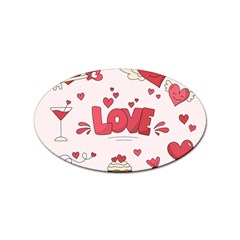 Hand Drawn Valentines Day Element Collection Sticker Oval (10 Pack) by Simbadda