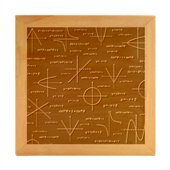 Abstract-math Pattern Wood Photo Frame Cube by Simbadda