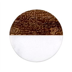 Math-linear-mathematics-education-circle-background Classic Marble Wood Coaster (round)  by Simbadda