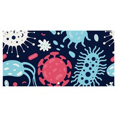 Seamless-pattern-microbes-virus-vector-illustration Banner And Sign 4  X 2  by Simbadda