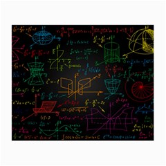 Mathematical-colorful-formulas-drawn-by-hand-black-chalkboard Small Glasses Cloth (2 Sides) by Simbadda