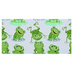 Cute-green-frogs-seamless-pattern Banner And Sign 4  X 2  by Simbadda