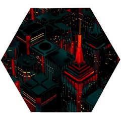 A Dark City Vector Wooden Puzzle Hexagon by Proyonanggan
