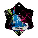 Sneakers Shoes Patterns Bright Ornament (Snowflake) Front