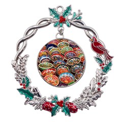 Art Background Bowl Ceramic Color Metal X mas Wreath Holly Leaf Ornament by Proyonanggan